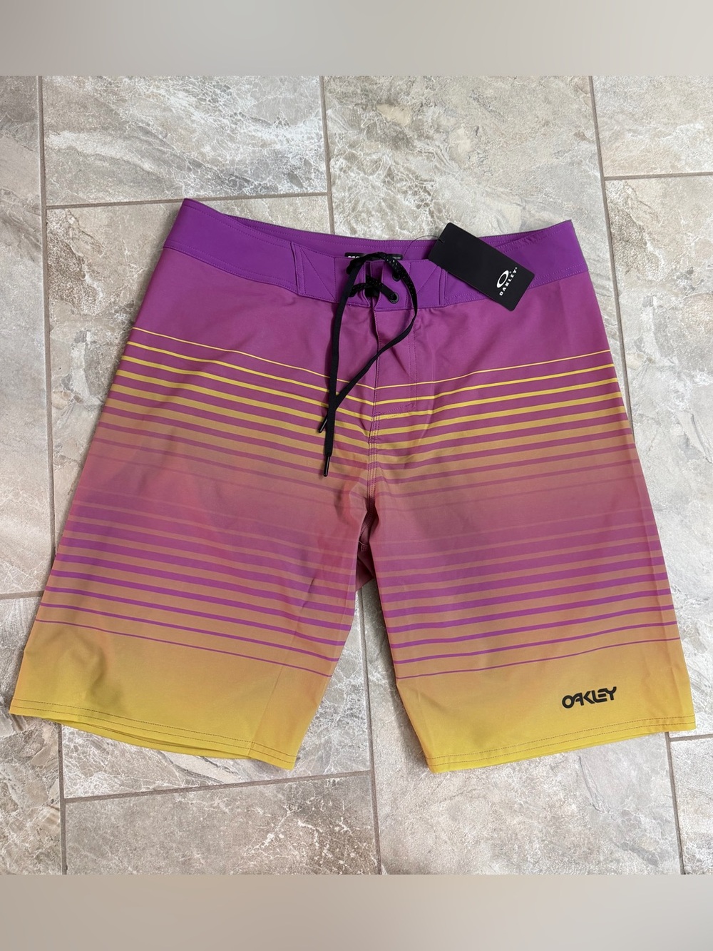 Oakley Fade Out 21” RC Boardshorts Purple and Yellow